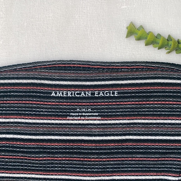 American Eagle striped halter tank top. Size M. - Picture 3 of 3